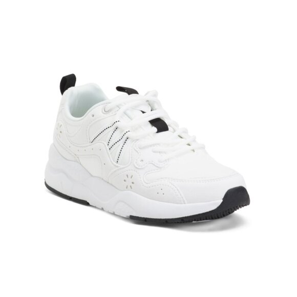 NICOLE MILLER White Multi Flown Color Block Retro Sneakers - Picture 1 of 2